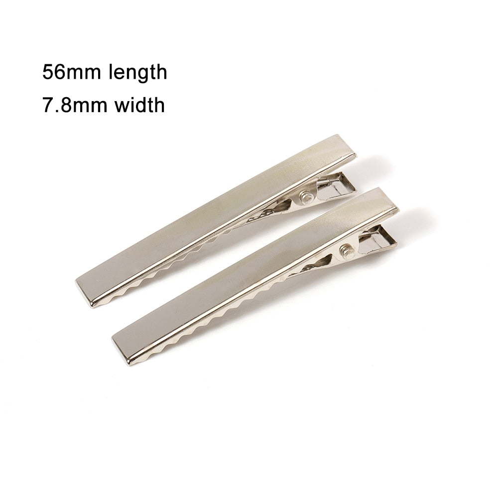 50/20pcs Metal Hair Alligator Clips 30mm/40mm/45mm/55mm/65mm/75mm/100mm Findings For DIY Jewelry Hair Style Tools Accessories