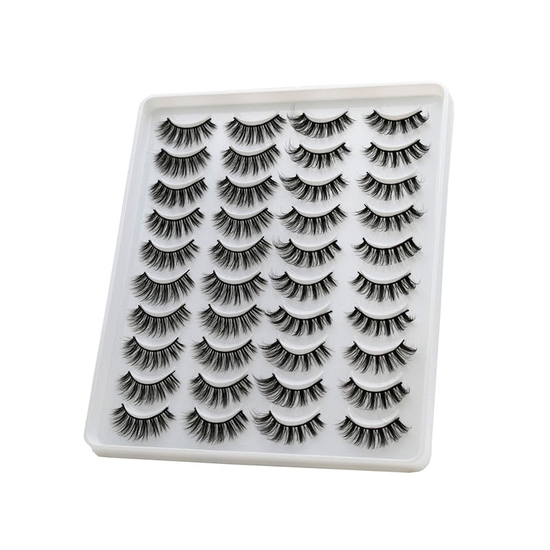 10/20 Pairs of 3D False Eyelashes Naturally Soft and Fluffy Eyelashes Artificial Mink Eyelashes Make up Eyelash Eyelash Brush