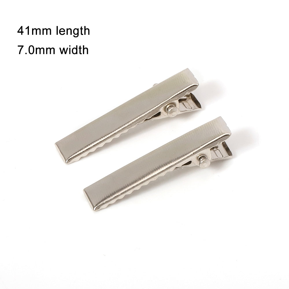 50/20pcs Metal Hair Alligator Clips 30mm/40mm/45mm/55mm/65mm/75mm/100mm Findings For DIY Jewelry Hair Style Tools Accessories
