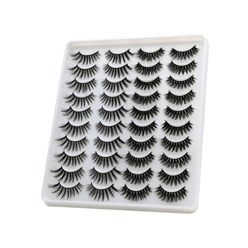 10/20 Pairs of 3D False Eyelashes Naturally Soft and Fluffy Eyelashes Artificial Mink Eyelashes Make up Eyelash Eyelash Brush