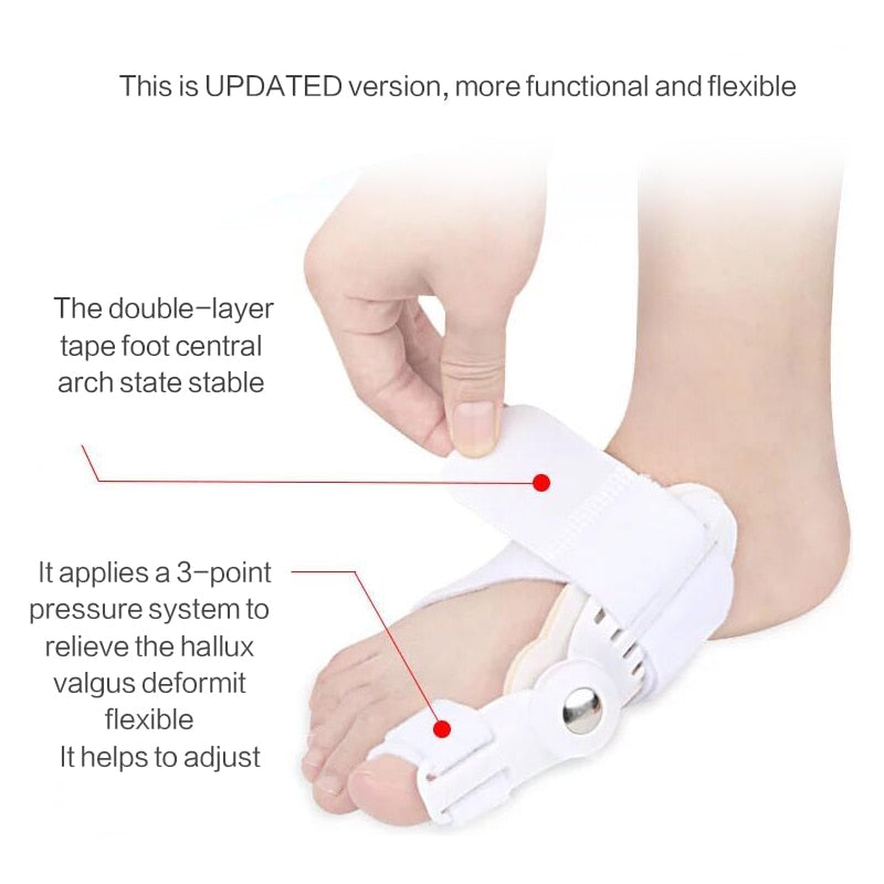 USA 2Pcs Toe Protector Feet Care Pedicure Tool Bunion Hallux Valgus Corrector Orthopedic Supplies Big Toe Splint Straightener