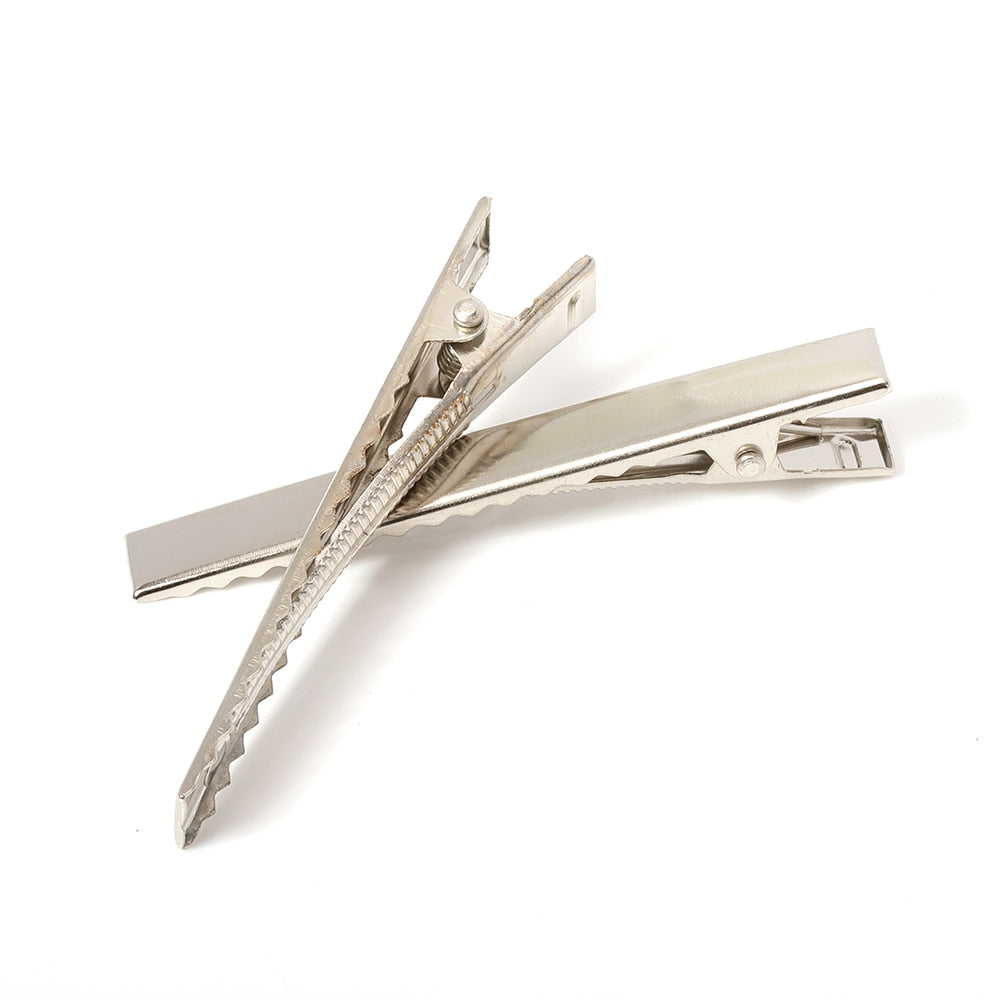 50/20pcs Metal Hair Alligator Clips 30mm/40mm/45mm/55mm/65mm/75mm/100mm Findings For DIY Jewelry Hair Style Tools Accessories