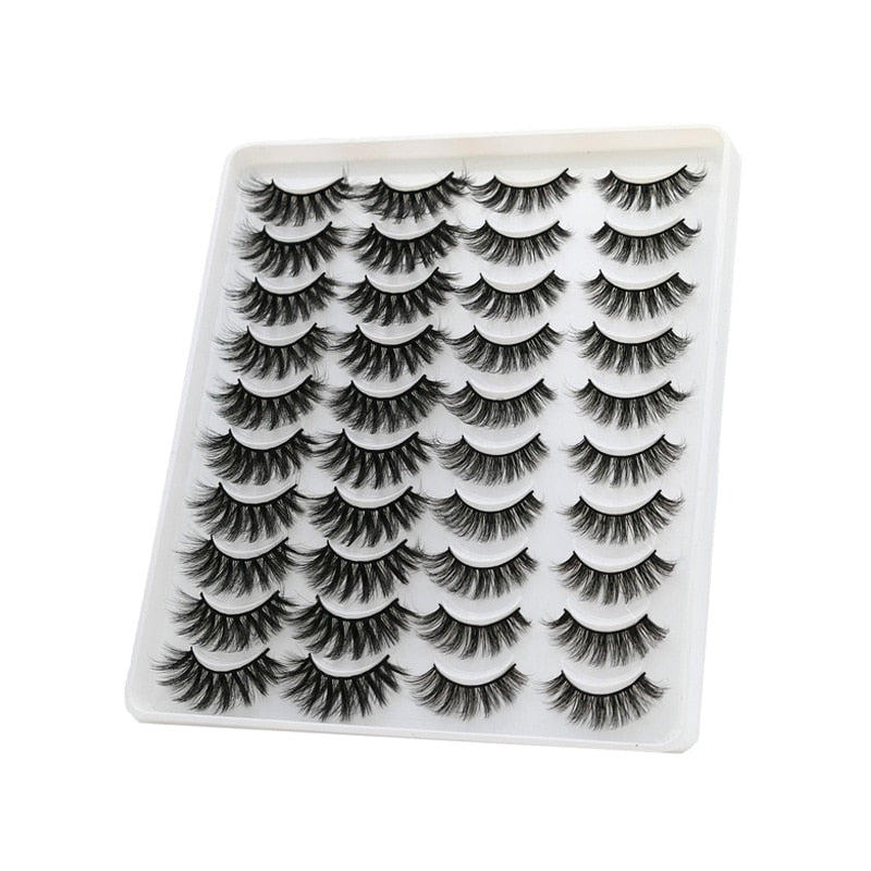 10/20 Pairs of 3D False Eyelashes Naturally Soft and Fluffy Eyelashes Artificial Mink Eyelashes Make up Eyelash Eyelash Brush