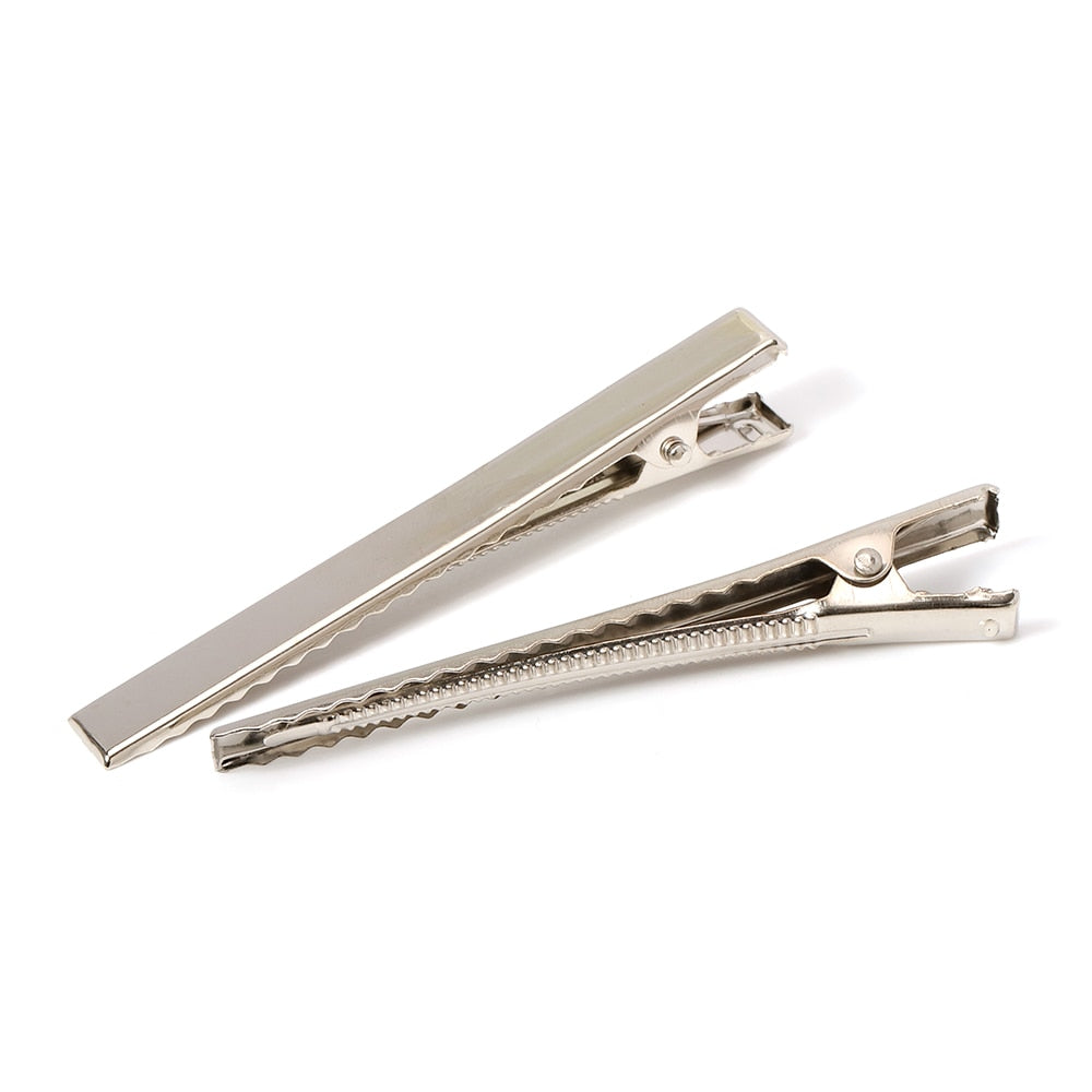 50/20pcs Metal Hair Alligator Clips 30mm/40mm/45mm/55mm/65mm/75mm/100mm Findings For DIY Jewelry Hair Style Tools Accessories