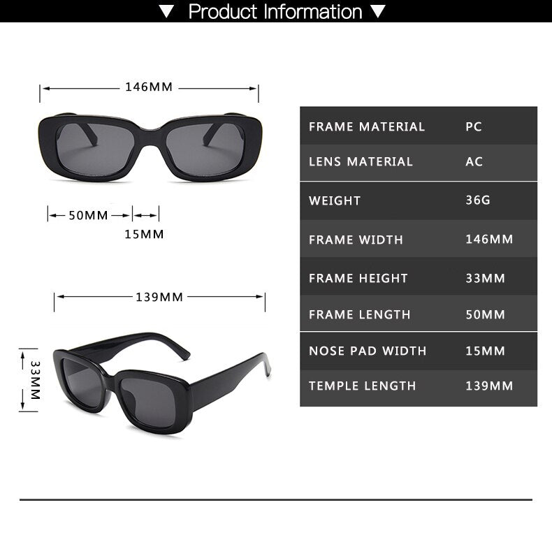 2022 New Fashion Vintage Sunglasses Women Brand Designer Retro Sunglass Rectangle Sun Glasses Oculos Lunette De Soleil Femm