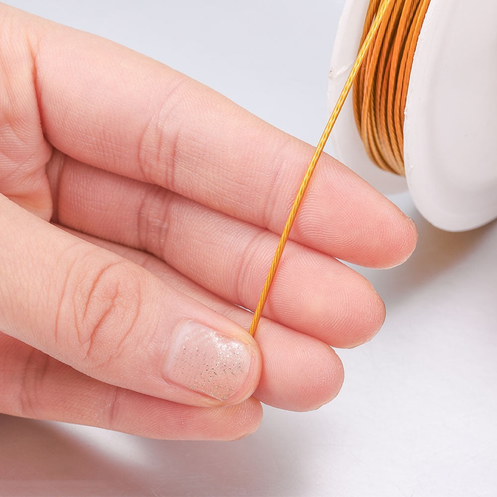 1 Roll/lots 0.3-1.0mm Resistant Strong Line Stainless Steel Wire Tiger Tail Beading Wire For Jewelry Making Finding
