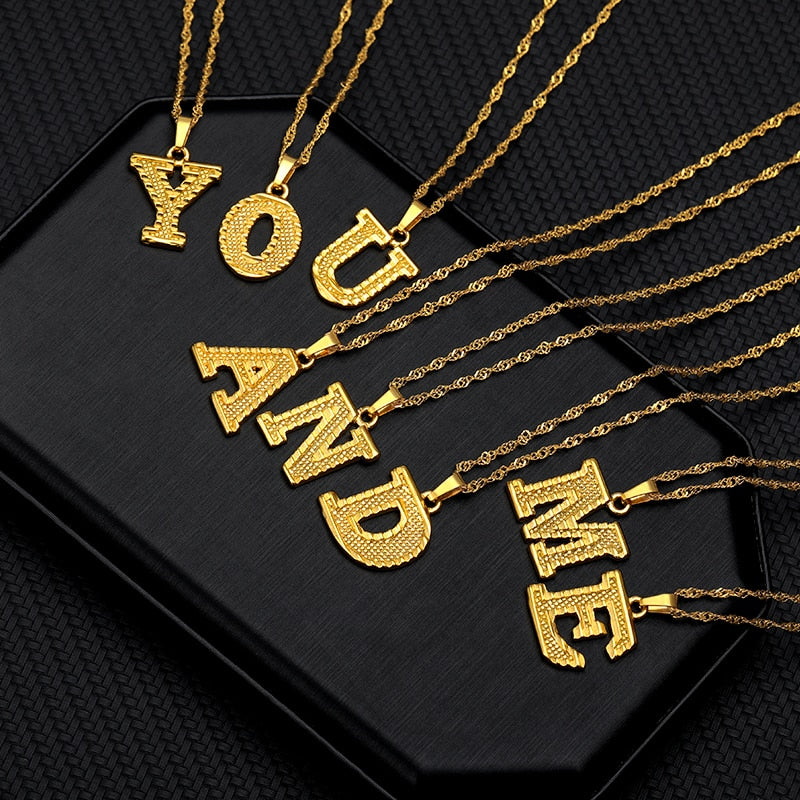 Collier Femme 2020 Capital Letter Neckaces For Women Boho Jewelry Stainless Steel Alphabet Initial Necklace Best Friend Gift