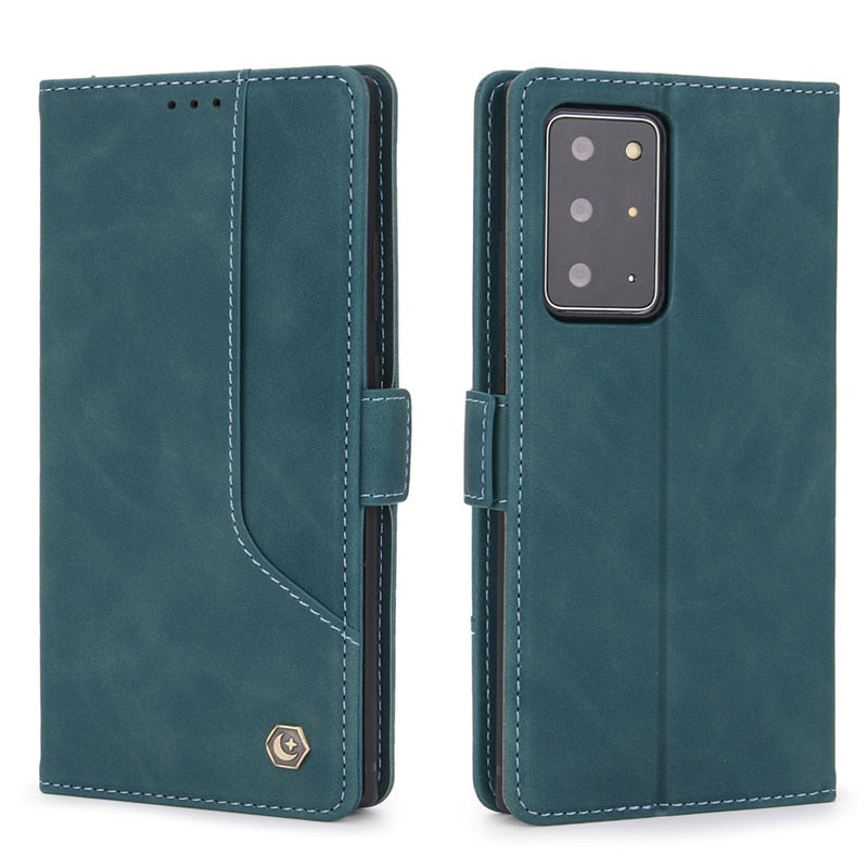 Luxury Leather Case For Samsung Galaxy Note 20 Ultra 10 9 Plus Note20ultra Magnetic Flip Wallet Card Slots Phone Bag Cover Coque