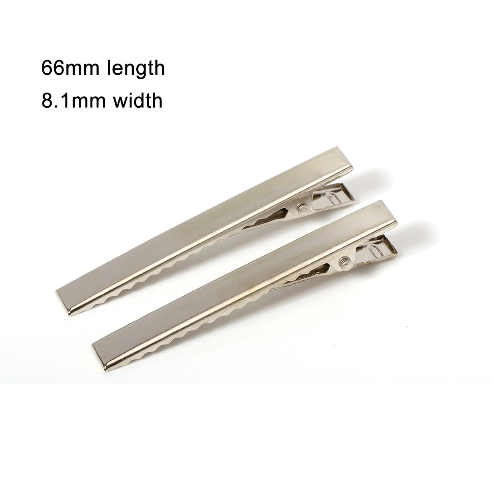 50/20pcs Metal Hair Alligator Clips 30mm/40mm/45mm/55mm/65mm/75mm/100mm Findings For DIY Jewelry Hair Style Tools Accessories