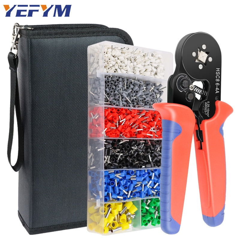 Crimping Pliers Ferrule Sleeves Tubular Terminal Tools HSC8 6-4A/6-6A/16-6(max 0.08-16mm²)Wire Crimper Household Electrical Sets