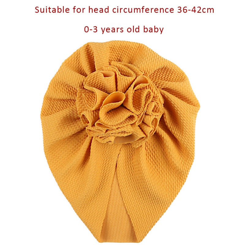 Knot Bow Baby Headbands Toddler Headwraps Baby Girl Flower Turban Hats Elastic Beanies Bonnet Girls Caps Baby Hair Accessories