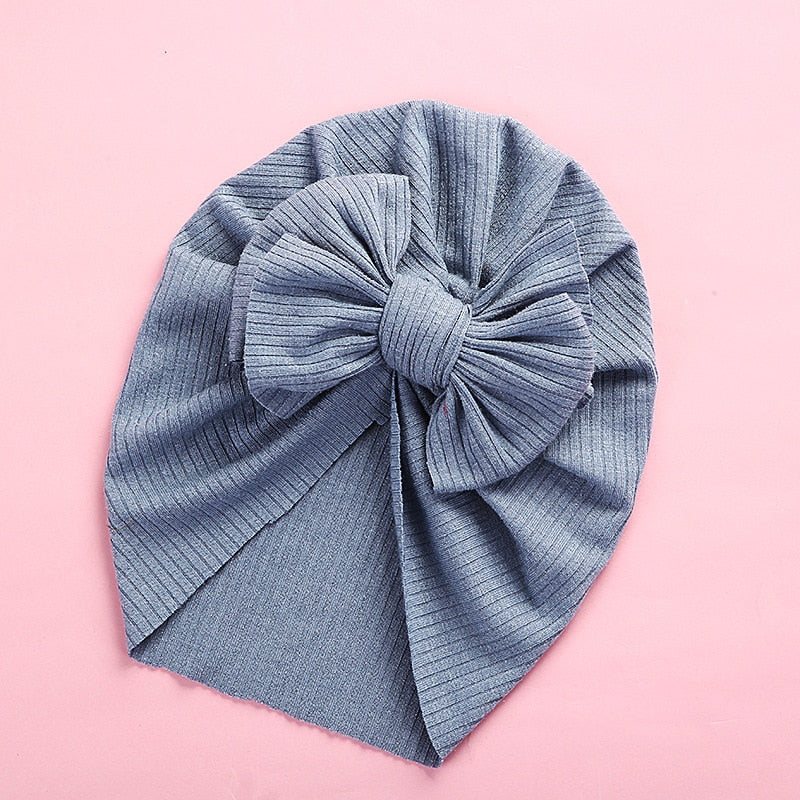 Knot Bow Baby Headbands Toddler Headwraps Baby Girl Flower Turban Hats Elastic Beanies Bonnet Girls Caps Baby Hair Accessories