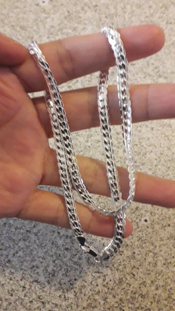 20-60cm 925 gümüş lüks marka tasarım asil kolye zinciri kadın erkekler için moda düğün nişan takı