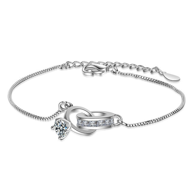 Adjustable Silver Color Dreamcatcher Tassel Feather Round Bead Charm Bracelet &Bangle For Women Elegant Jewelry sl209