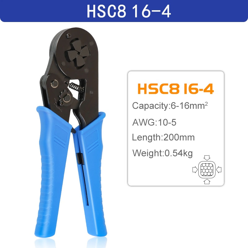 Crimping Pliers Ferrule Sleeves Tubular Terminal Tools HSC8 6-4A/6-6A/16-6(max 0.08-16mm²)Wire Crimper Household Electrical Sets