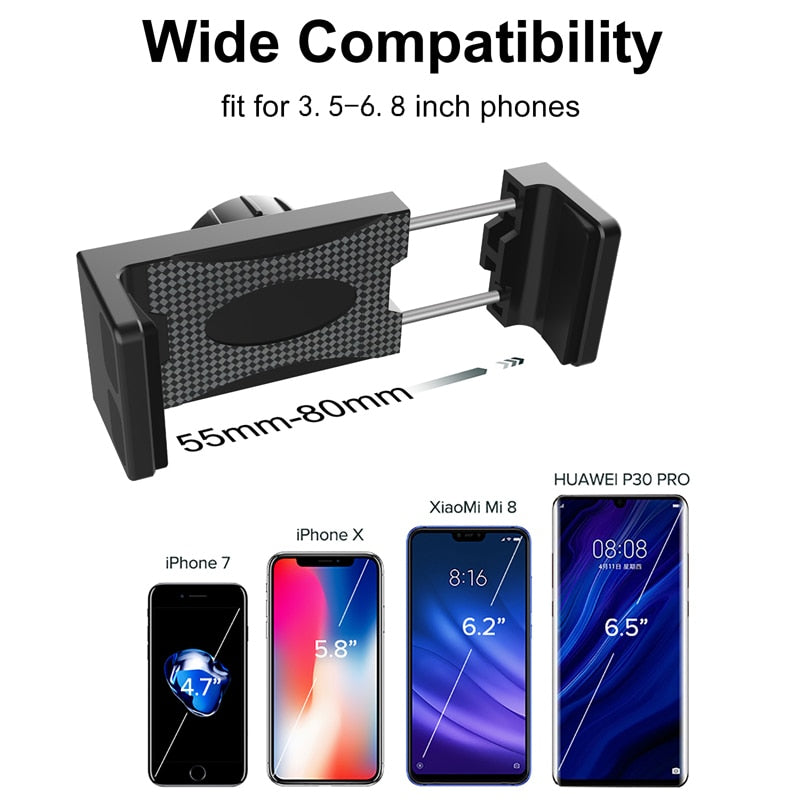 Phone Holder HUD Car Dashboard Phone stand 360° Rotation Adjustable GPS Car Clips holder for iphone 11 Mobile Phone car stand