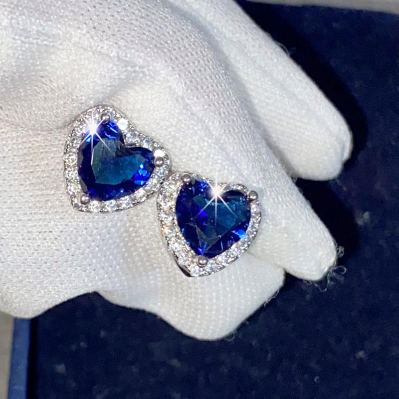 CC Heart Rings for Women Silver Color Wedding Engagement Bridal Jewelry Cubic Zirconia Stone Elegant Ring Accessories CC829
