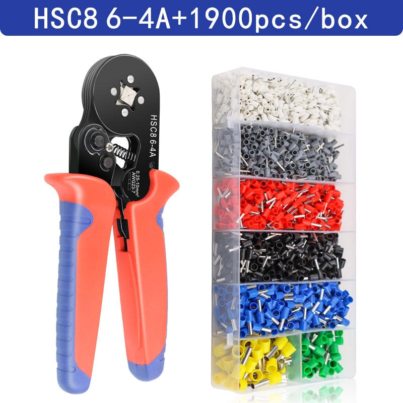 Crimping Pliers Ferrule Sleeves Tubular Terminal Tools HSC8 6-4A/6-6A/16-6(max 0.08-16mm²)Wire Crimper Household Electrical Sets