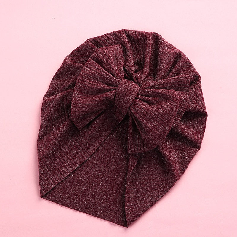 Knot Bow Baby Headbands Toddler Headwraps Baby Girl Flower Turban Hats Elastic Beanies Bonnet Girls Caps Baby Hair Accessories