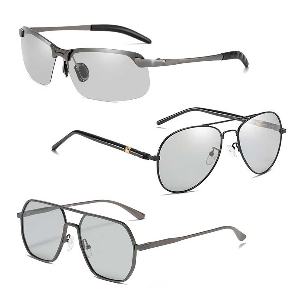 Photochromic Sunglasses Men Polarized Driving Chameleon Glasses Male Change Color Sun Glasses Day Night Vision Driver's Eyewear