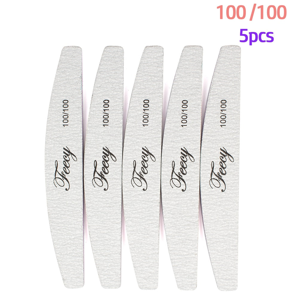 Nail File Buffer Double Side Of The Nail File Buffer 100/180 Trimmer Lime Buffer In The Nail Art Ongle Nail Art Tool