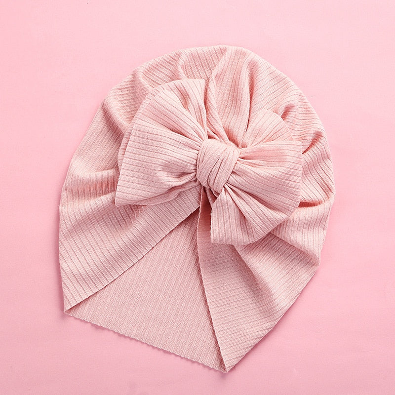 Knot Bow Baby Headbands Toddler Headwraps Baby Girl Flower Turban Hats Elastic Beanies Bonnet Girls Caps Baby Hair Accessories
