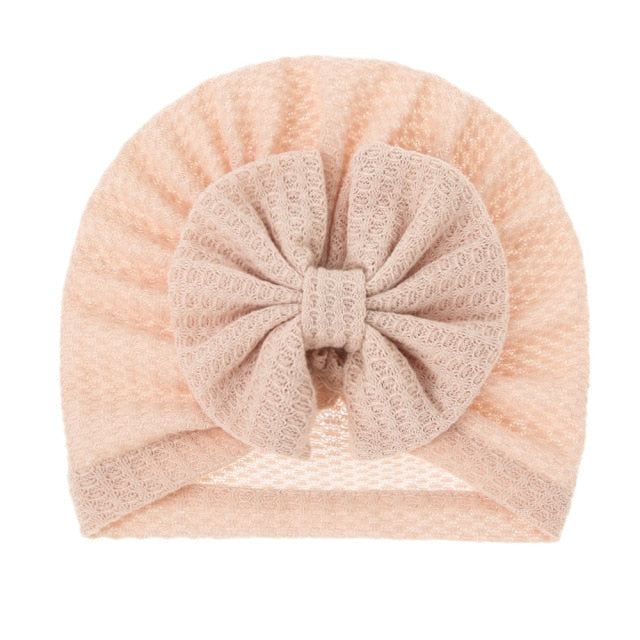 Knot Bow Baby Headbands Toddler Headwraps Baby Girl Flower Turban Hats Elastic Beanies Bonnet Girls Caps Baby Hair Accessories