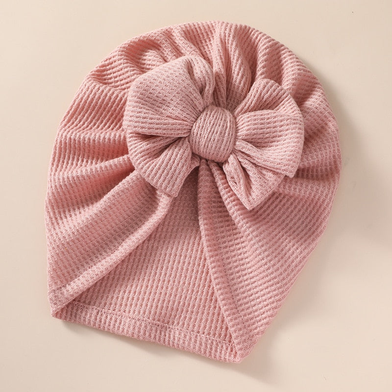 Knot Bow Baby Headbands Toddler Headwraps Baby Girl Flower Turban Hats Elastic Beanies Bonnet Girls Caps Baby Hair Accessories