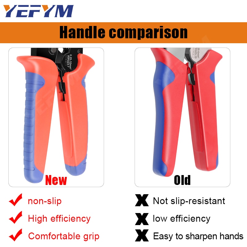 Crimping Pliers Ferrule Sleeves Tubular Terminal Tools HSC8 6-4A/6-6A/16-6(max 0.08-16mm²)Wire Crimper Household Electrical Sets