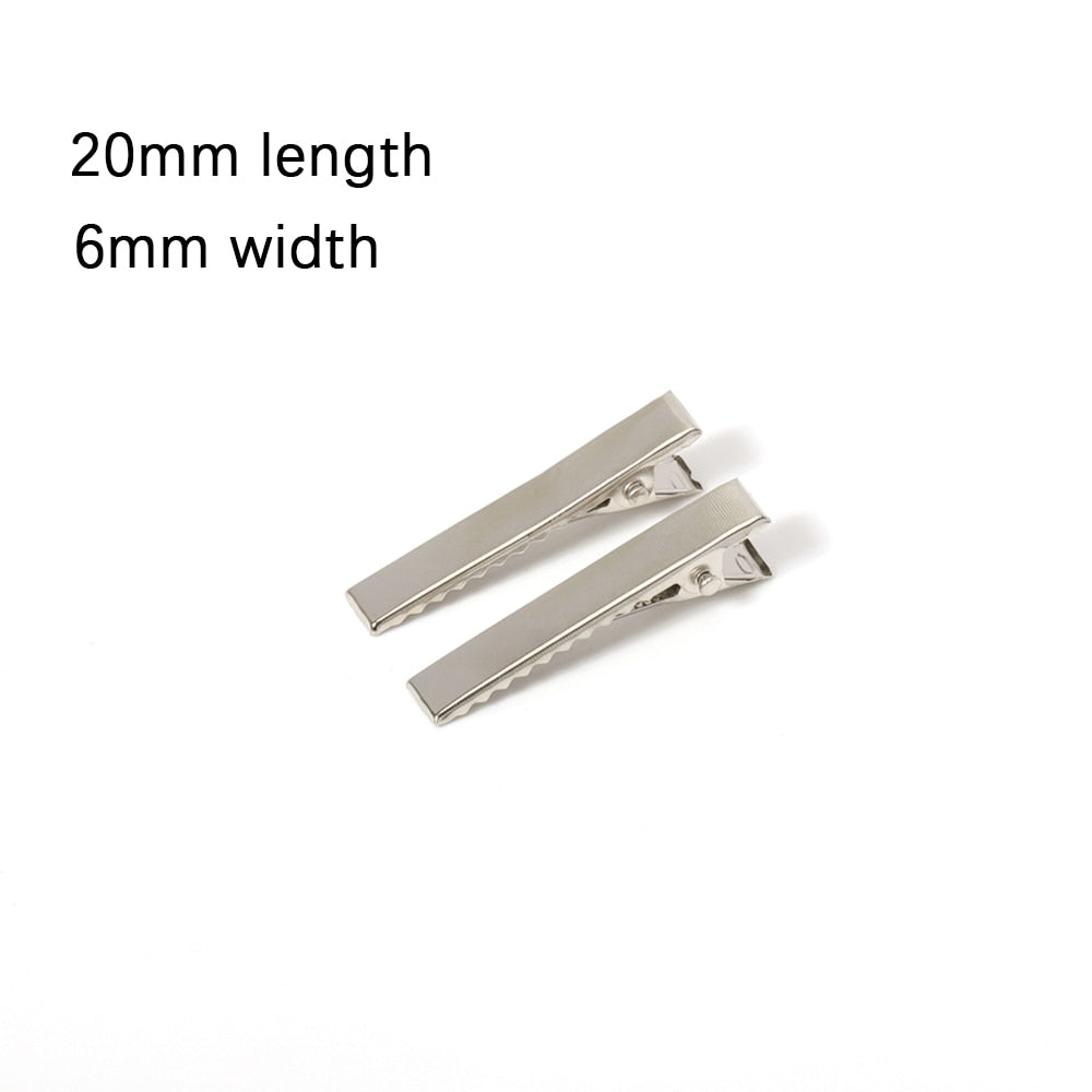 50/20pcs Metal Hair Alligator Clips 30mm/40mm/45mm/55mm/65mm/75mm/100mm Findings For DIY Jewelry Hair Style Tools Accessories