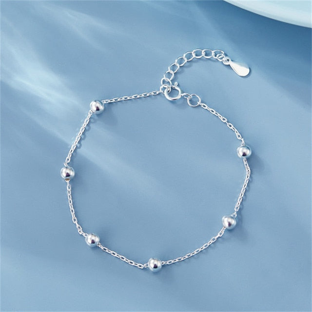 Adjustable Silver Color Dreamcatcher Tassel Feather Round Bead Charm Bracelet &Bangle For Women Elegant Jewelry sl209