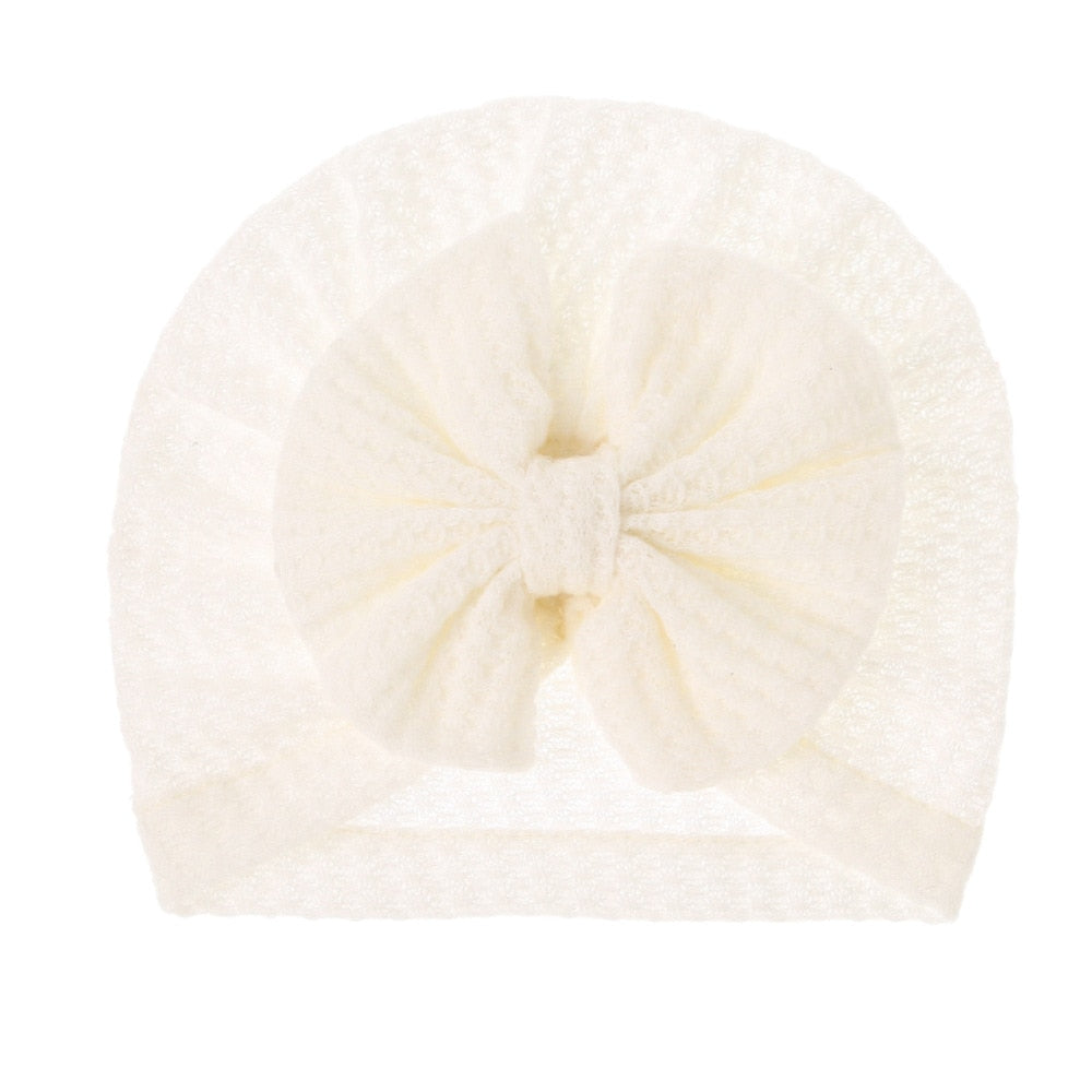 Knot Bow Baby Headbands Toddler Headwraps Baby Girl Flower Turban Hats Elastic Beanies Bonnet Girls Caps Baby Hair Accessories