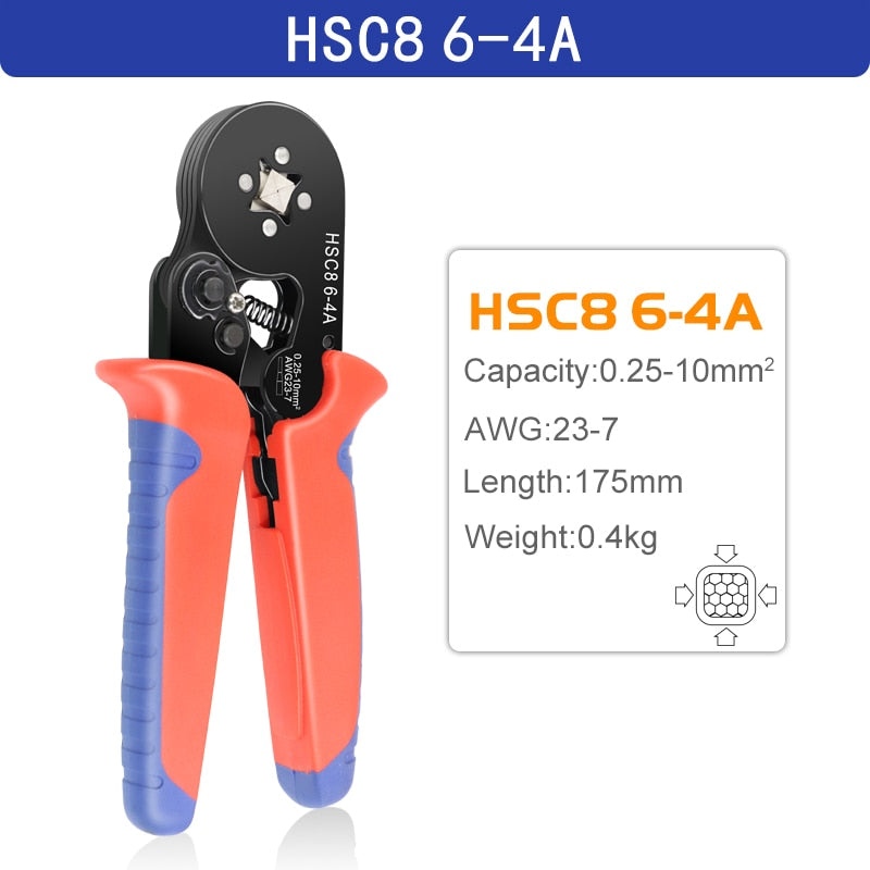 Crimping Pliers Ferrule Sleeves Tubular Terminal Tools HSC8 6-4A/6-6A/16-6(max 0.08-16mm²)Wire Crimper Household Electrical Sets