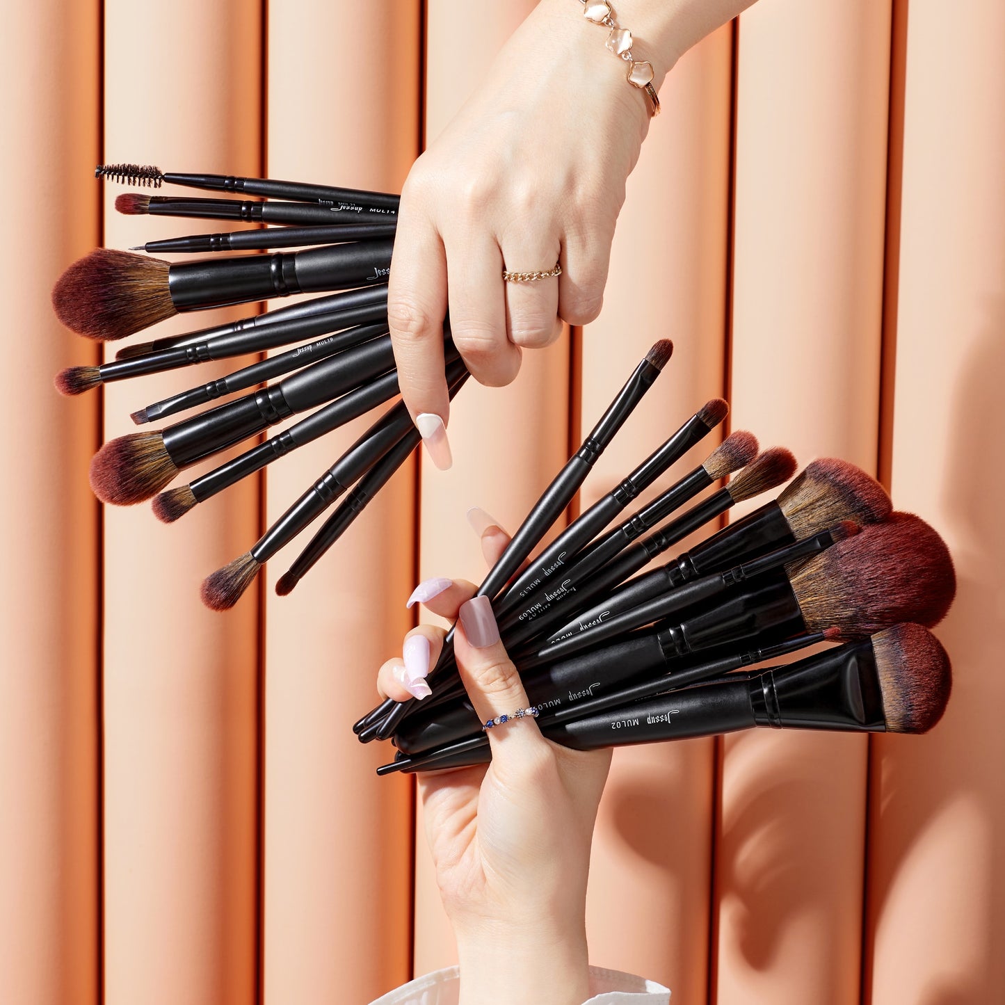 Jessup Makeup Brushes set,3-21pcs Premium Synthetic Big Powder Foundation Concealer Eyeshadow Eyeliner Spoolie Wooden T271