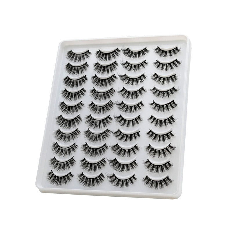 10/20 Pairs of 3D False Eyelashes Naturally Soft and Fluffy Eyelashes Artificial Mink Eyelashes Make up Eyelash  Eyelash Brush