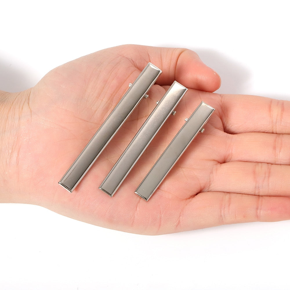 50/20pcs Metal Hair Alligator Clips 30mm/40mm/45mm/55mm/65mm/75mm/100mm Findings For DIY Jewelry Hair Style Tools Accessories
