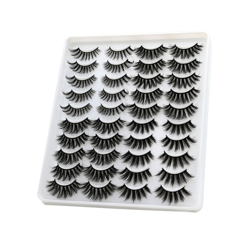 10/20 Pairs of 3D False Eyelashes Naturally Soft and Fluffy Eyelashes Artificial Mink Eyelashes Make up Eyelash  Eyelash Brush