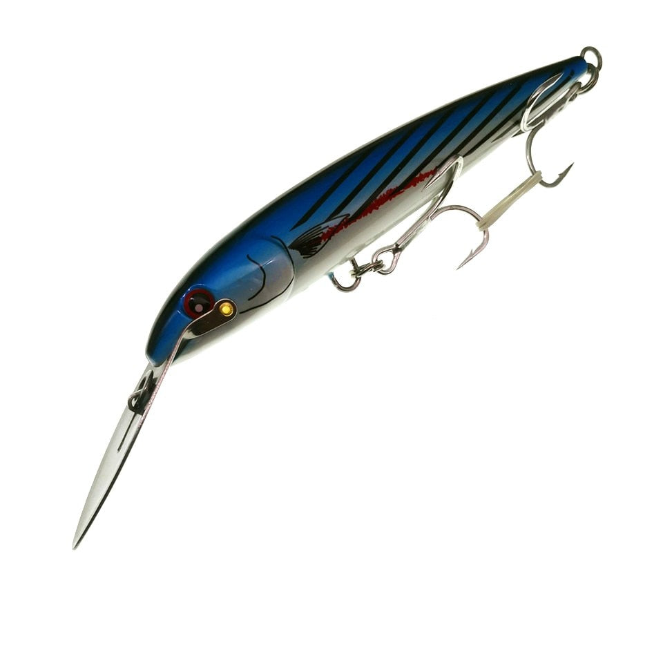 NOEBY 1PCS Big Minnow Fishing Lure 76g/22.5cm 4colors depth 6-8m Metal tongue Floating Lure Hard Bait