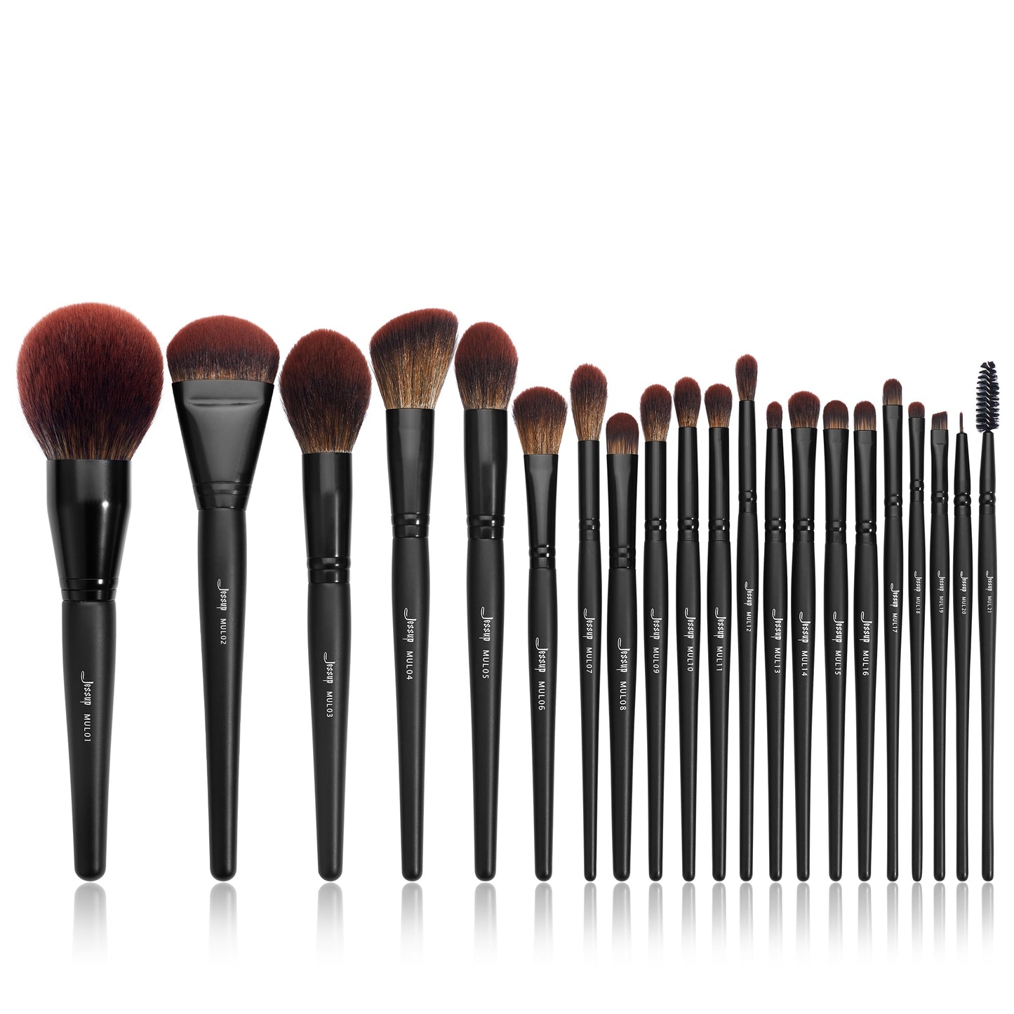 Jessup Makeup Brushes set,3-21pcs Premium Synthetic Big Powder Foundation Concealer Eyeshadow Eyeliner Spoolie Wooden T271