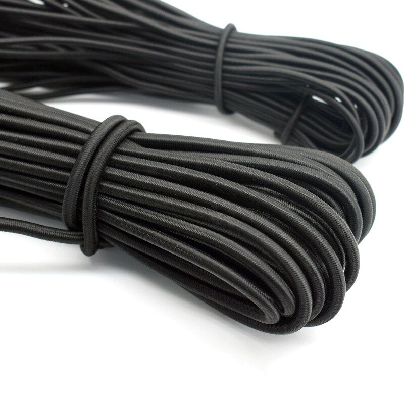 1/2/3/4/5Mm Hoge Kwaliteit Ronde Elastische Band Koord Elastische Rubber Wit zwarte Stretch Rubber Voor Naaien Kledingstuk Diy Accessoires