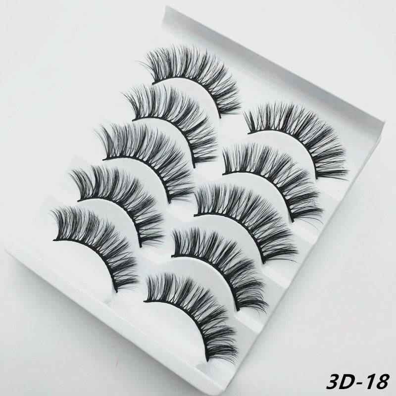 10/20 Pairs of 3D False Eyelashes Naturally Soft and Fluffy Eyelashes Artificial Mink Eyelashes Make up Eyelash  Eyelash Brush