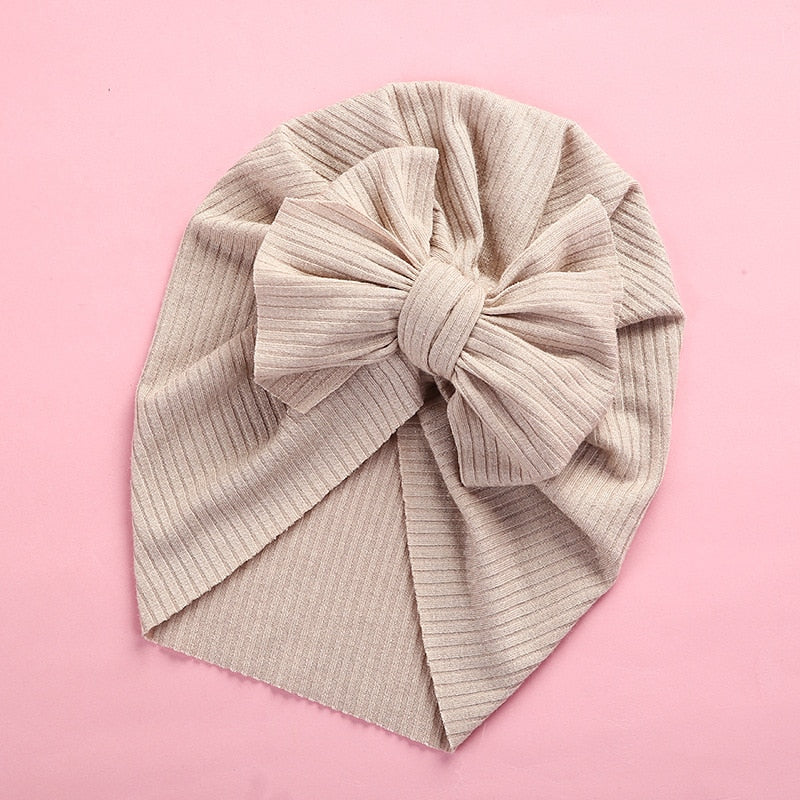 Knot Bow Baby Headbands Toddler Headwraps Baby Girl Flower Turban Hats Elastic Beanies Bonnet Girls Caps Baby Hair Accessories