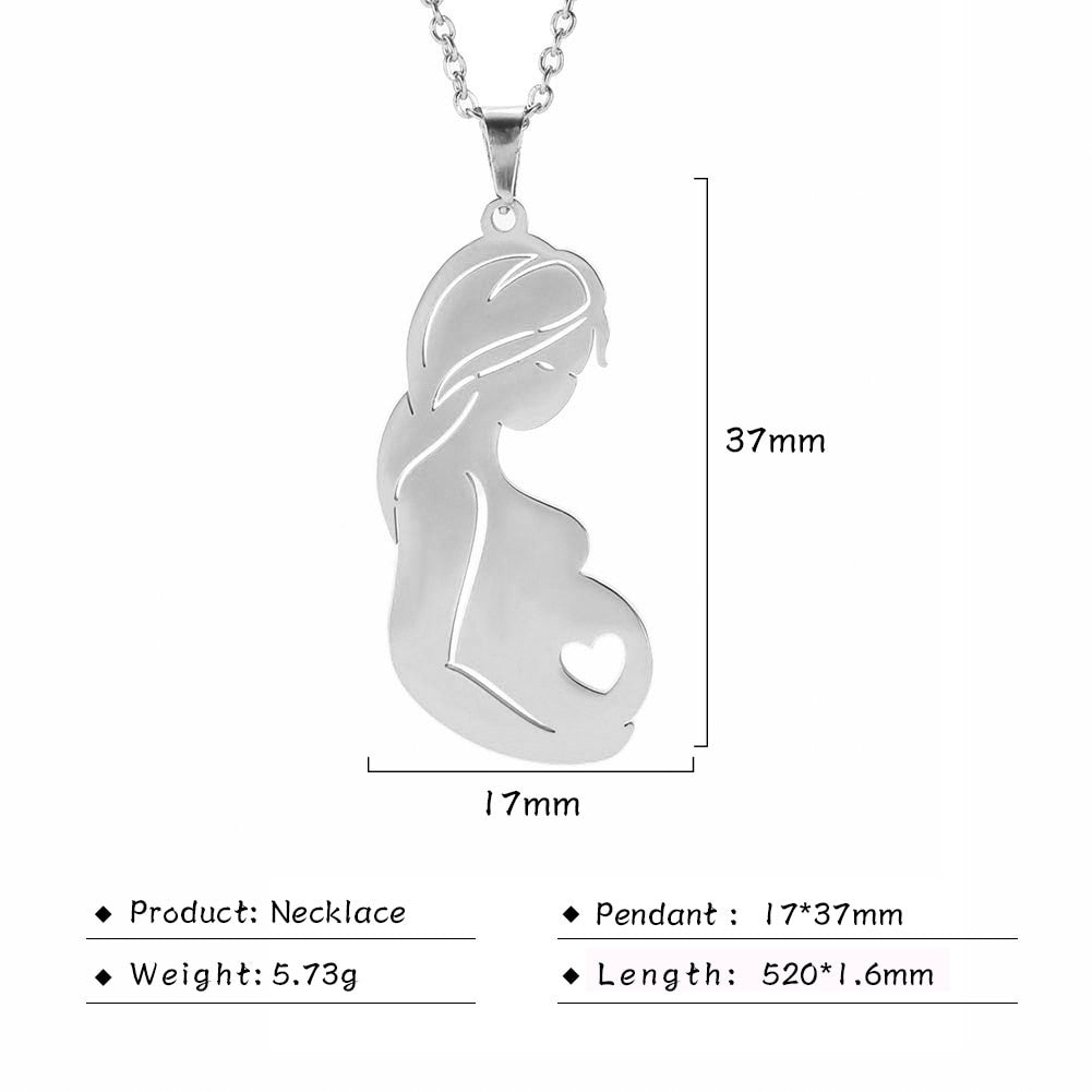 Fishhook Mom Necklace Dad Chain Family Father Mother Day Baby Child Kid Gift For Women Man Stainless Steel Pendant Jewelry