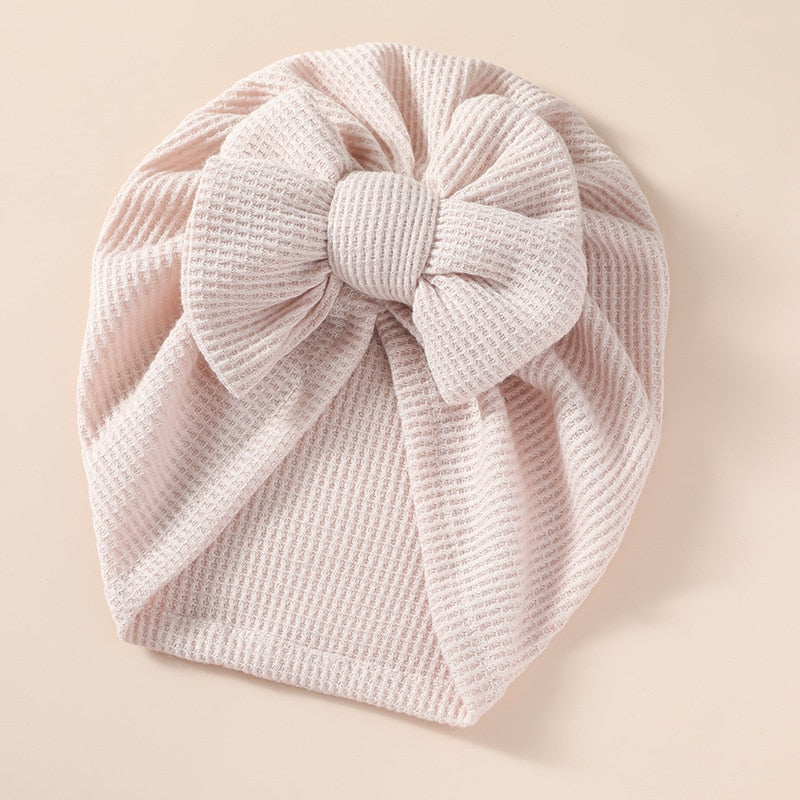Knot Bow Baby Headbands Toddler Headwraps Baby Girl Flower Turban Hats Elastic Beanies Bonnet Girls Caps Baby Hair Accessories