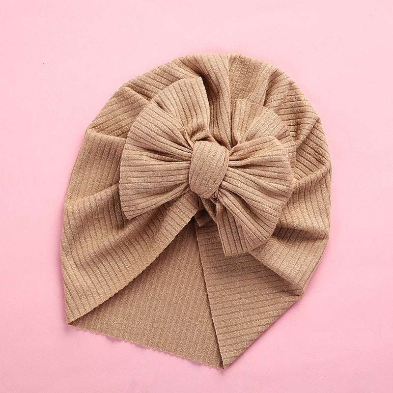 Knot Bow Baby Headbands Toddler Headwraps Baby Girl Flower Turban Hats Elastic Beanies Bonnet Girls Caps Baby Hair Accessories