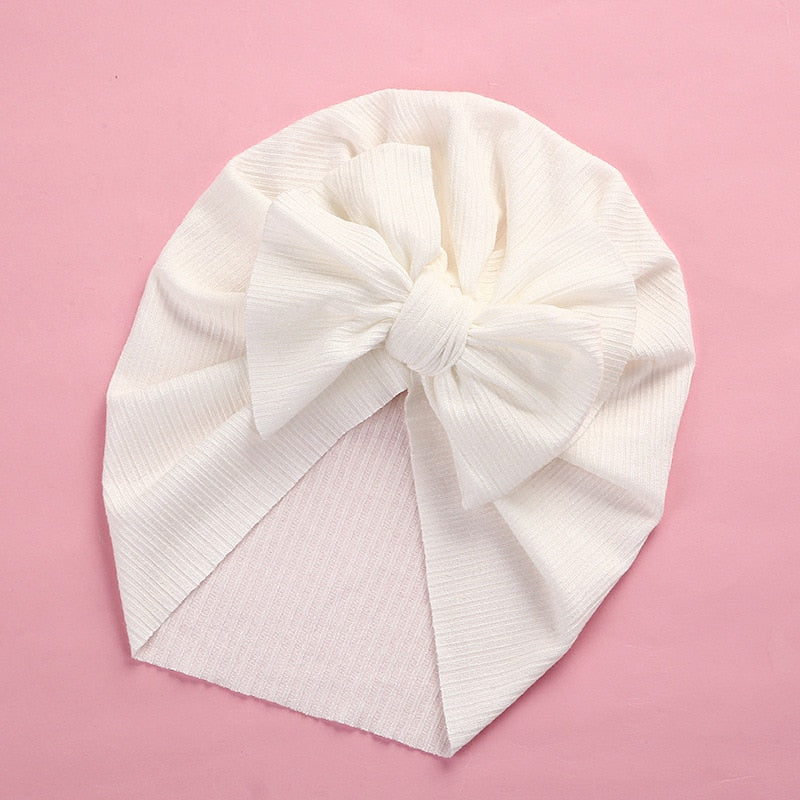 Knot Bow Baby Headbands Toddler Headwraps Baby Girl Flower Turban Hats Elastic Beanies Bonnet Girls Caps Baby Hair Accessories