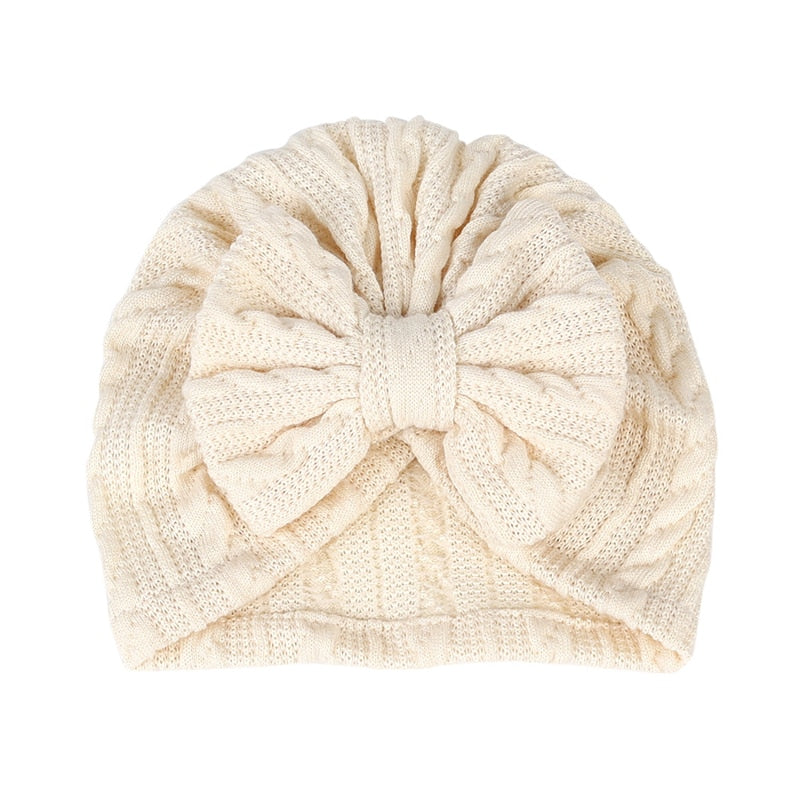 Knot Bow Baby Headbands Toddler Headwraps Baby Girl Flower Turban Hats Elastic Beanies Bonnet Girls Caps Baby Hair Accessories