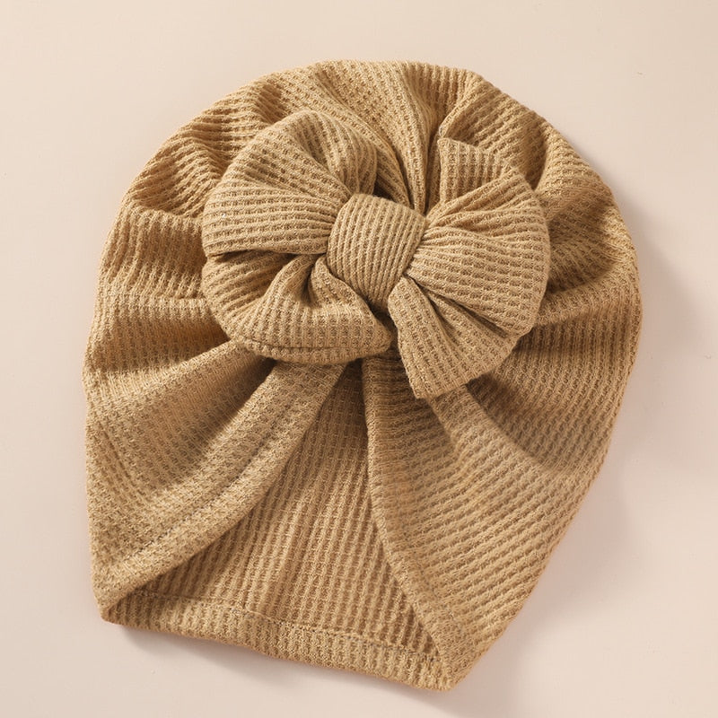 Knot Bow Baby Headbands Toddler Headwraps Baby Girl Flower Turban Hats Elastic Beanies Bonnet Girls Caps Baby Hair Accessories