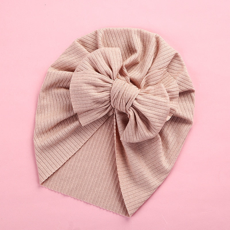 Knot Bow Baby Headbands Toddler Headwraps Baby Girl Flower Turban Hats Elastic Beanies Bonnet Girls Caps Baby Hair Accessories
