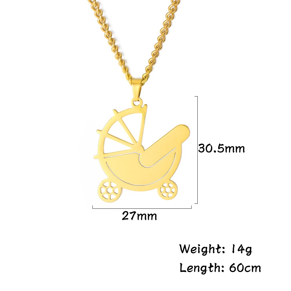 Fishhook Mom Necklace Dad Chain Family Father Mother Day Baby Child Kid Gift For Women Man Stainless Steel Pendant Jewelry